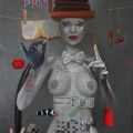 Goddess of the press - Oil on canvas 80:60 cm.